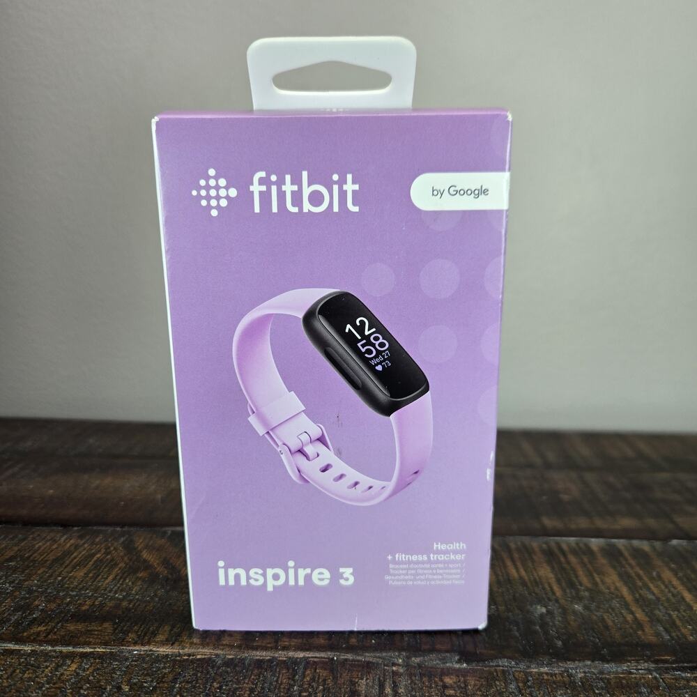 Fitbit Inspire 3 Heart Rate Monitor Health & Fitness Tracker Lilac Bliss Open